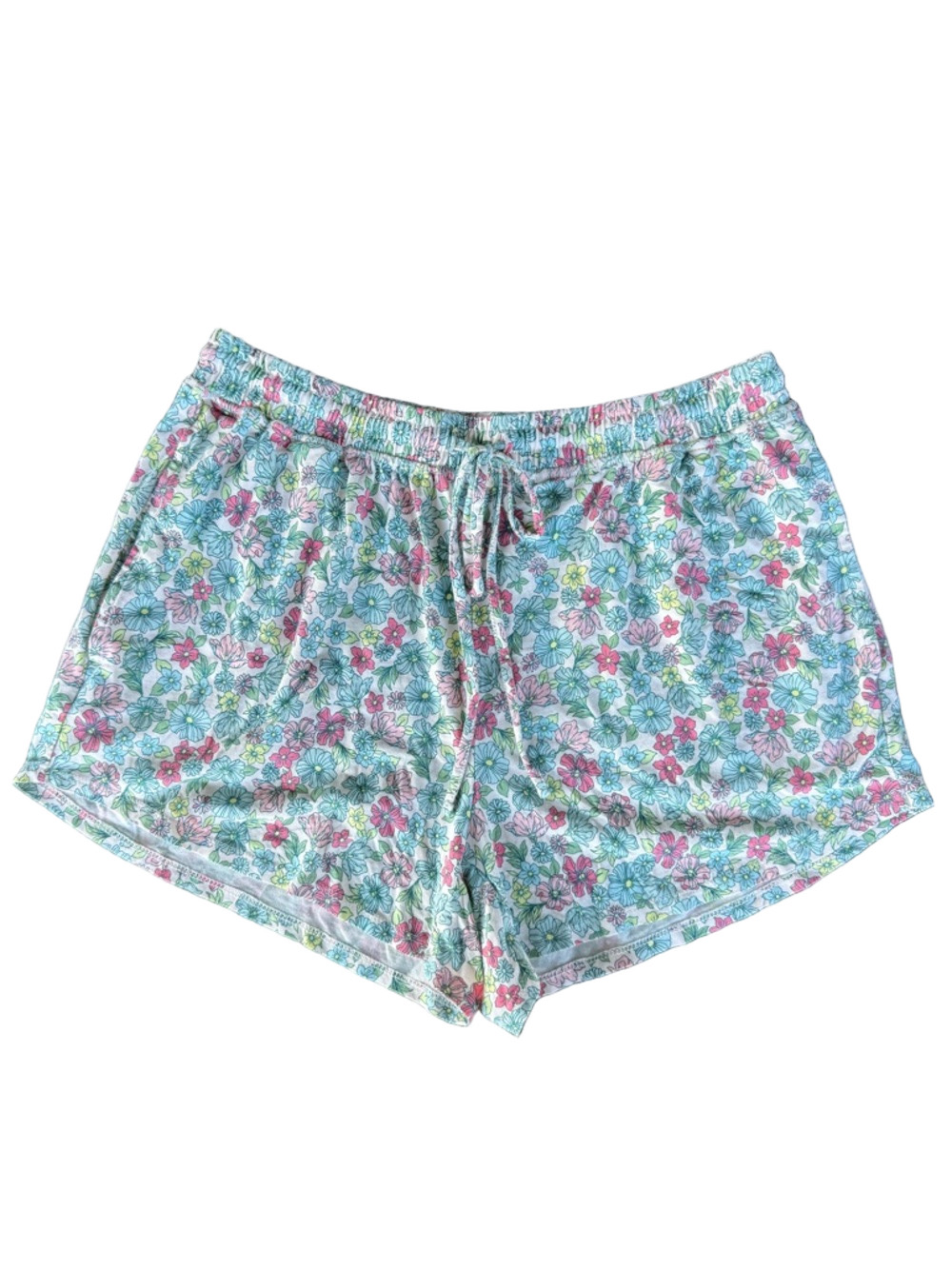NWOT State of Day Floral Printed Knit Elastic Drawstring Waist Sleep Shorts XS